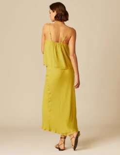 Nicoli Skirts<LIME CHIFFON SKIRT Fresa