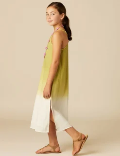 Nicoli Dresses<LIME TIE-DYE DRESS Fresa