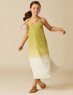 Nicoli Dresses<LIME TIE-DYE DRESS Fresa