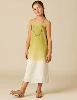 Nicoli Dresses<LIME TIE-DYE DRESS Fresa