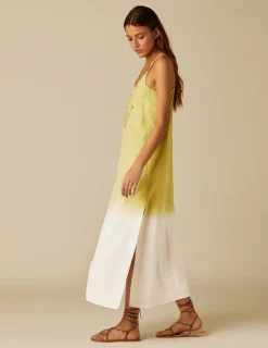 Nicoli Dresses<LIME TIE-DYE DRESS Fresa