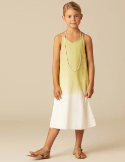 Nicoli Dresses<LIME TIE-DYE DRESS Amarillos