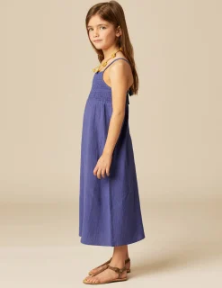 Nicoli Dresses<LONG BLUE DRESS Azules oscuros