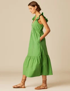 Nicoli Dresses<LONG GREEN DRESS Verdes