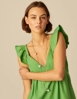 Nicoli Dresses<LONG GREEN DRESS Verdes