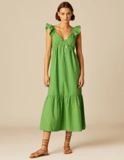 Nicoli Dresses<LONG GREEN DRESS Verdes