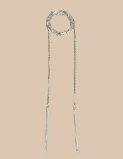 Nicoli Necklaces & Chokers<LONG SILVER CHAIN Dorados