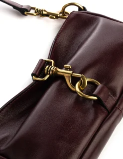 Nicoli Bags<Maroon Buckle Bag Negros
