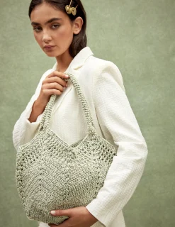 Nicoli Bags<MINT LUREX BAG Verde pera