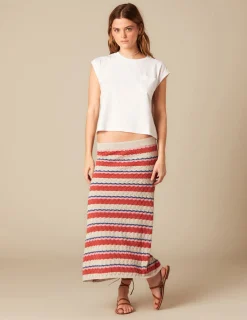 Nicoli Knitwear|Skirts<MULTICOLOURED KNIT SKIRT Rojos