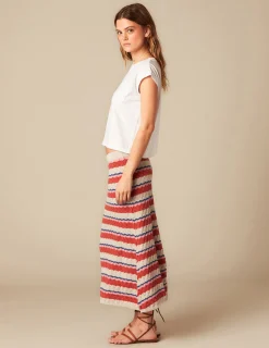 Nicoli Knitwear|Skirts<MULTICOLOURED KNIT SKIRT Rojos