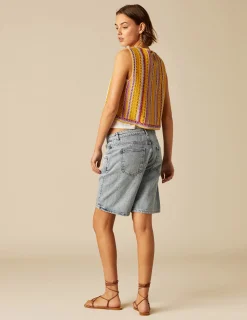 Nicoli Knitwear|Waistcoats<MUSTARD KNIT VEST Azules