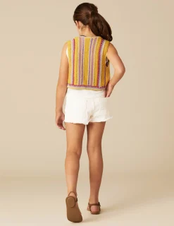 Nicoli Knitwear|Waistcoats<MUSTARD KNIT VEST Azules