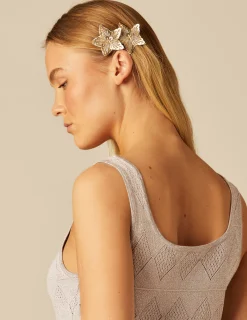 Nicoli Hair accessories|Hair Accesories<PACK OF 2 SEQUINNED HAIR CLIPS Metalizados