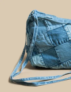 Nicoli Bags<PATCHWORK DENIM BAG Azul vaquero