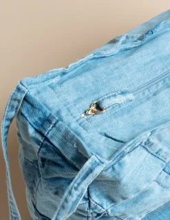 Nicoli Bags<PATCHWORK DENIM BAG Azul vaquero