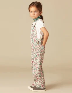 Nicoli Playsuits & Dungarees|Denim<PINK AND GREEN FLORAL DUNGAREES Verdes claros