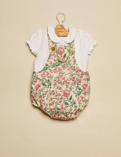 Nicoli Playsuits & Dungarees<PINK AND GREEN FLORAL PLAYSUIT Verdes claros