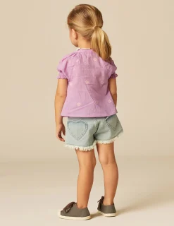 Nicoli Shirts<PINK EMBROIDERED SHIRT Rosas