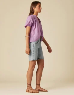 Nicoli Shirts & Blouses<PINK EMBROIDERED SHIRT Rosas