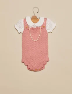 Nicoli Playsuits & Dungarees|Knitwear<PINK KNITTED PLAYSUIT Rosas