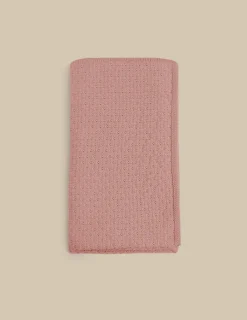 Nicoli Shawls<PINK KNITTED SHAWL Rosas