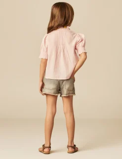 Nicoli Shirts<PINK PIN-TUCK SHIRT Azules claros