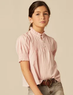 Nicoli Shirts<PINK PIN-TUCK SHIRT Azules claros