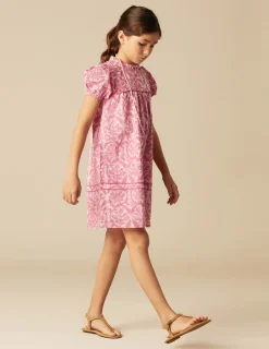 Nicoli Dresses<PINK PRINTED DRESS Rosas