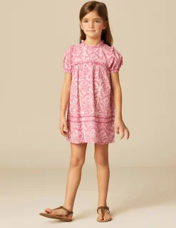 Nicoli Dresses<PINK PRINTED DRESS Azules oscuros