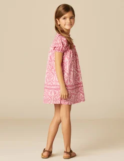 Nicoli Dresses<PINK PRINTED DRESS Azules oscuros