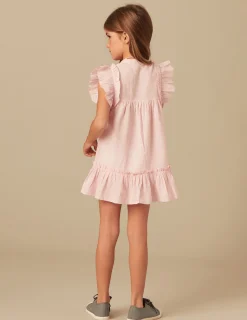 Nicoli Dresses<PINK RUFFLE DRESS Rosas