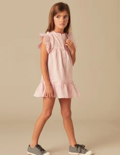 Nicoli Dresses<PINK RUFFLE DRESS Rosas
