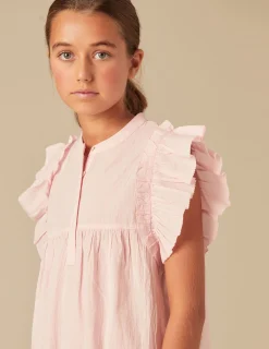 Nicoli Dresses<PINK RUFFLE DRESS Rosas
