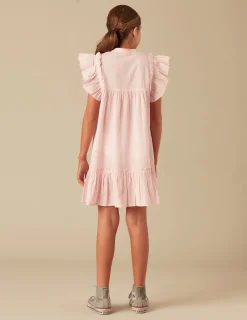 Nicoli Dresses<PINK RUFFLE DRESS Rosas