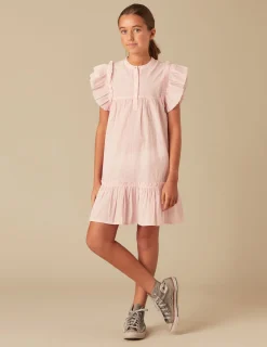 Nicoli Dresses<PINK RUFFLE DRESS Rosas