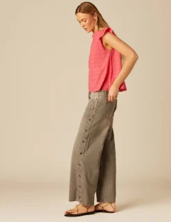 Nicoli Shirts & Blouses<PINK RUFFLE SHIRT Fresa