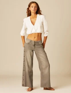 Nicoli Shirts & Blouses<PIN-TUCK LACED SHIRT Blancos