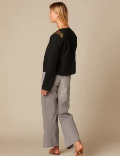 Nicoli Outerwear<QUILTED JACKET WITH SEQUINS Negros