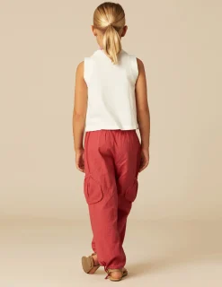 Nicoli Trousers<RED POCKET LINEN TROUSERS Azules