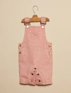 Nicoli Playsuits & Dungarees<RED STRIPED BABY DUNGAREES Rojos