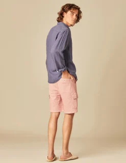 Nicoli Trousers<RED STRIPED CARGO SHORTS Rojos