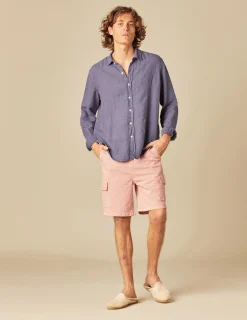 Nicoli Trousers<RED STRIPED CARGO SHORTS Rojos