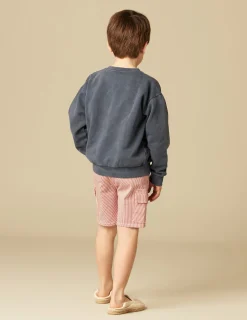 Nicoli Trousers<RED STRIPED CARGO SHORTS Rojos
