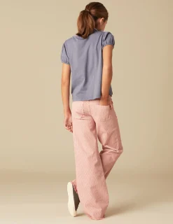 Nicoli Trousers|Denim<RED STRIPED JEANS Rojos