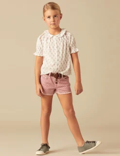 Nicoli Denim|Shorts<RED STRIPED SHORTS Rojos