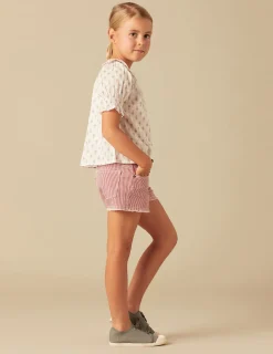 Nicoli Denim|Shorts<RED STRIPED SHORTS Rojos