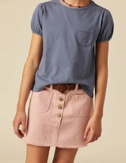 Nicoli Skirts|Denim<RED STRIPED SKIRT Rojos