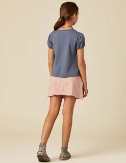 Nicoli Skirts|Denim<RED STRIPED SKIRT Rojos