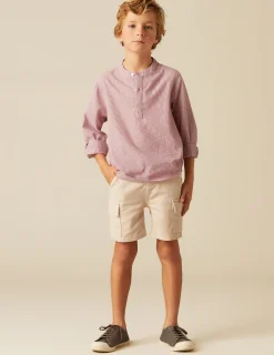 Nicoli Trousers<SAND CARGO SHORTS Verde caza